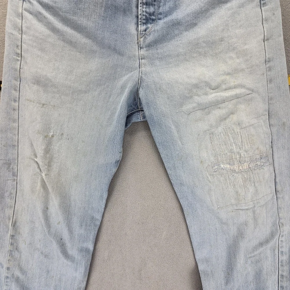 VTG Levis Engineered Jeans Mens Blue‎ Japan Twisted Altered Hem Flap Fits 30x26